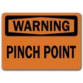 Signmission Warning Sign-Pinch Point-10in x 14in OSHA Safety Sign, 10" L, 14" H, WS-Pinch Point WS-Pinch Point